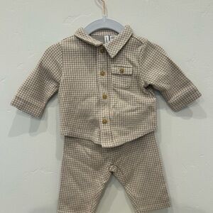 Janie and Jack Tan Kids Matching Set